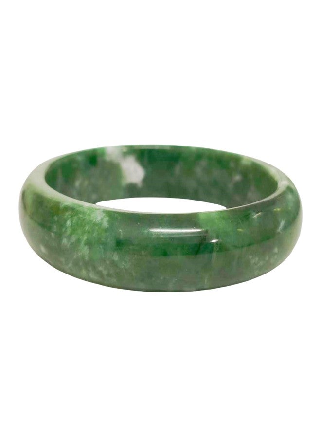 sunglnl Jade Bracelet For Women, Green Stone Bangle Natural Gradient Chinese Style Bracelets With Box Wealth Fortune Healing Protection Good Luck Jewelry Gift (Dark Green, 64mm/2.51in) - Image 1
